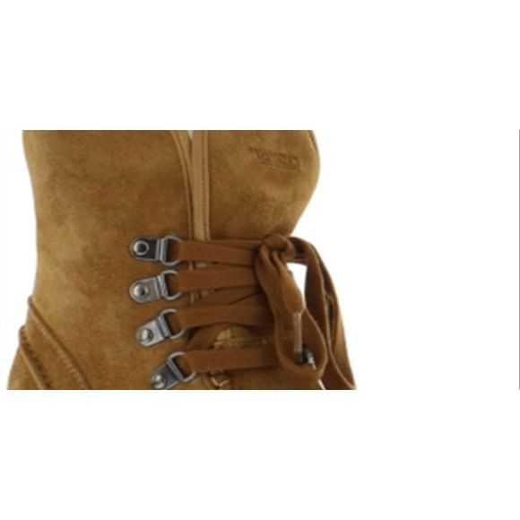 Khombu Women's Sasha Lace up Cold Weather Moon Boots Brown Size -10M - Picture 2 of 3